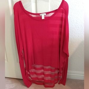 Woman's pink long sleeve shirt